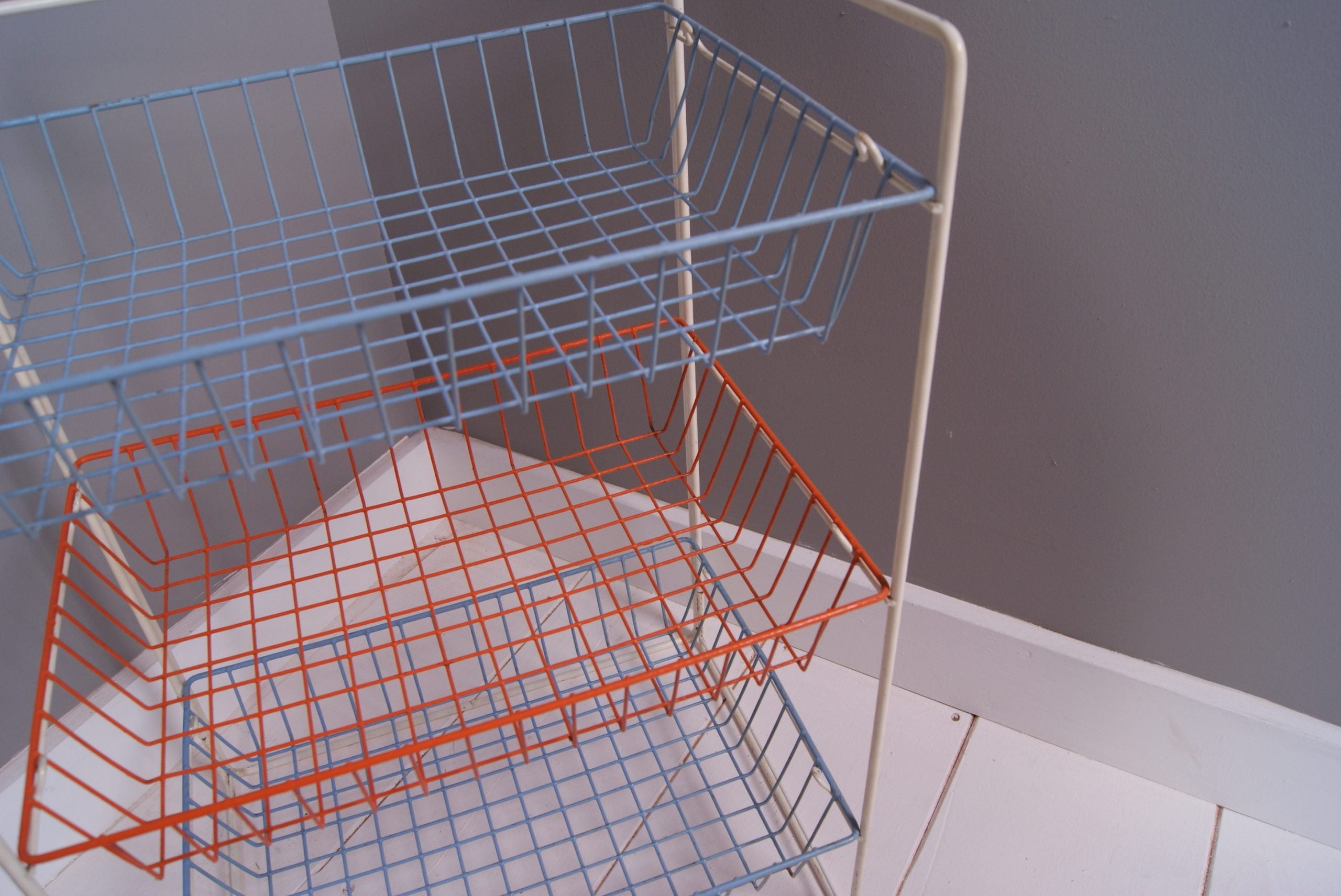 Children's Vintage Storage Basket Unit