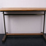 Children's French Double School desk with Green Frame and Footrest
