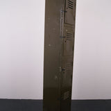 Children's Tall Single Green Metal Locker