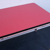 Children's Tall Red Formica Topped Table