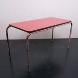 Children's Tall Red Formica Topped Table