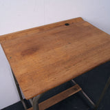 Children's Single School Desk with Metal Legs and Footrest