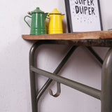 Children's Single School Desk with Metal Legs and Footrest