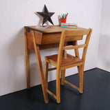 Children's Tall Kingfisher Single Wooden Desk with Lift up Lid