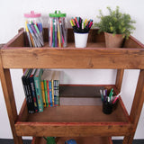 Children's Tall Wooden Trolley on Castors