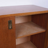 Children's Teak Cabinet with Sliding Doors