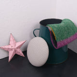 Medium Green Maggie with Blue Ticking Removable Seat Pad