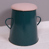 Medium Teal Maggie with Red Ticking Removable Seat Pad