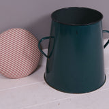 Medium Teal Maggie with Red Ticking Removable Seat Pad