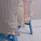 Children's Square Red Ticking Stripe Cushion