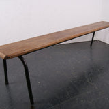 Children's School Bench with Black Metal Tubular Legs