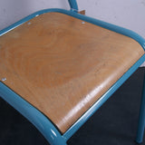 Children's Turquoise Metal Legged Chair