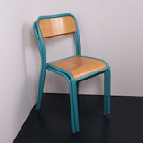 Children's French Turquoise Metal Legged Chairs