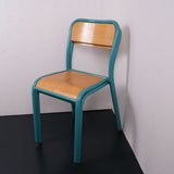 Children's French Turquoise Metal Legged Chairs