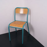 Children's French Turquoise Metal Legged Chairs