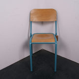 Children's Turquoise Metal Legged Chair