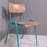 Children's Vintage Turquoise Metal Legged Chair