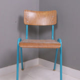 Children's Vintage Turquoise Metal Legged Chair