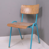 Children's Vintage Turquoise Metal Legged Chair