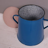 Medium Turquoise Maggie with Red Ticking Removable Seat Pad