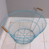 Children's Turquoise Wire Basket with Handles
