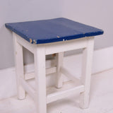 Children's Wooden Bedside Table with Dark Blue Top