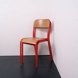 Children's French Red Metal Legged Chairs