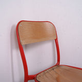 Children's French Red Metal Legged Chairs