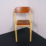 Children's Small French Yellow Metal Legged Chairs