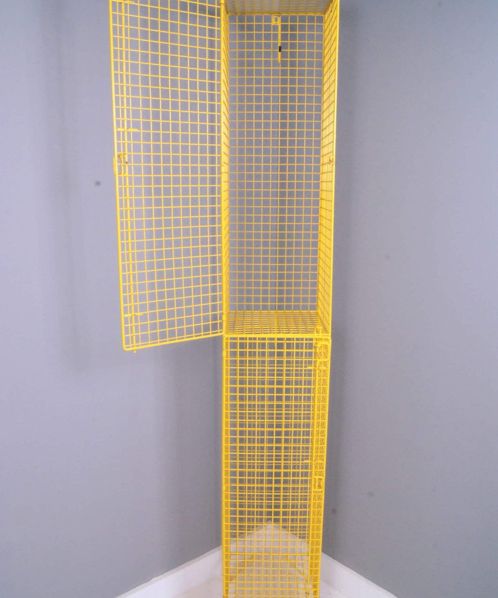 Children's Vintage Industrial Yellow Single Locker