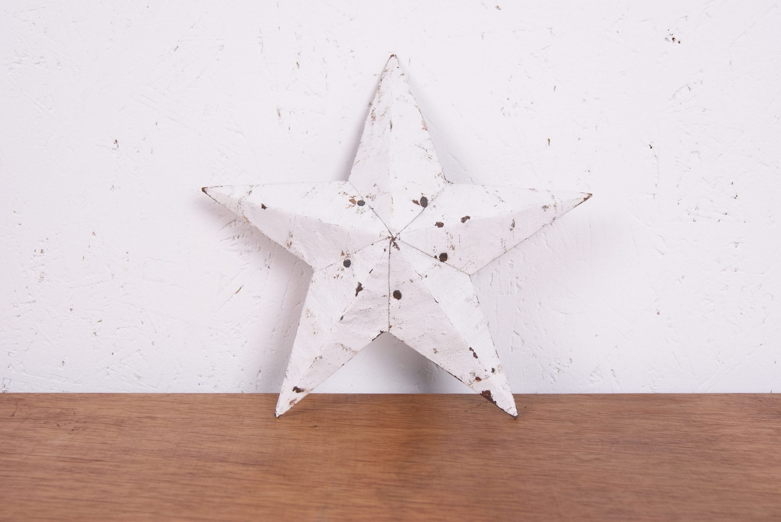 Children's White 12 inch Amish Tin Barn Star