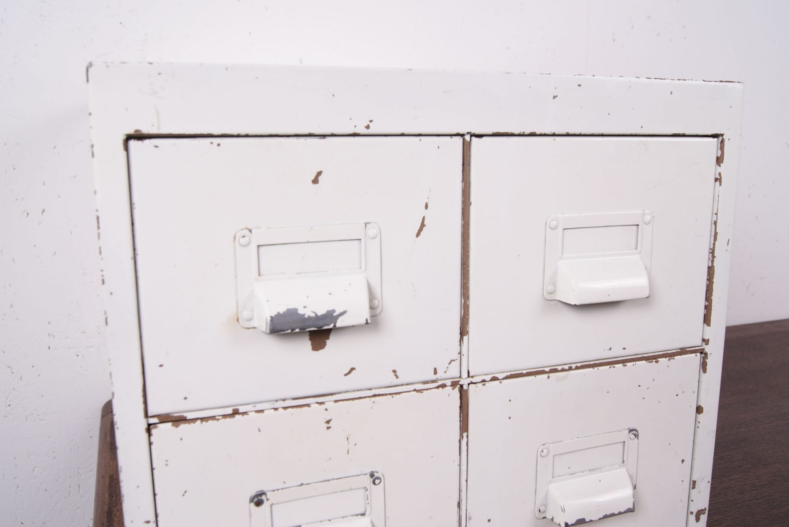 White Filing Cabinet with Four Drawers