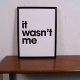 Children's White It Wasn't Me Print by Gayle Mansfield