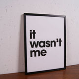 Children's White It Wasn't Me Print by Gayle Mansfield