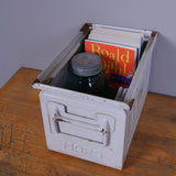 Children's Off White Metal Mars Storage Crates/boxes