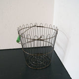 Children's Wire Storage Basket with Green Handle