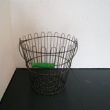 Children's Wire Storage Basket with Green Handle