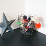 Children's Wire Storage Basket with Green Handle
