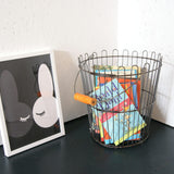 Children's Wire Basket with Orange Handle