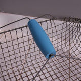 Children's Wire Egg Basket with Turquoise Wooden Handle