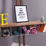 Children's Wire Storage Unit with Wooden Shelf