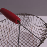Children's Wire Egg Basket with Red Wooden Handle