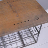 Children's Vintage Storage Bench with Reclaimed Oak Top