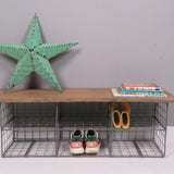 Children's Vintage Storage Bench with Reclaimed Oak Top