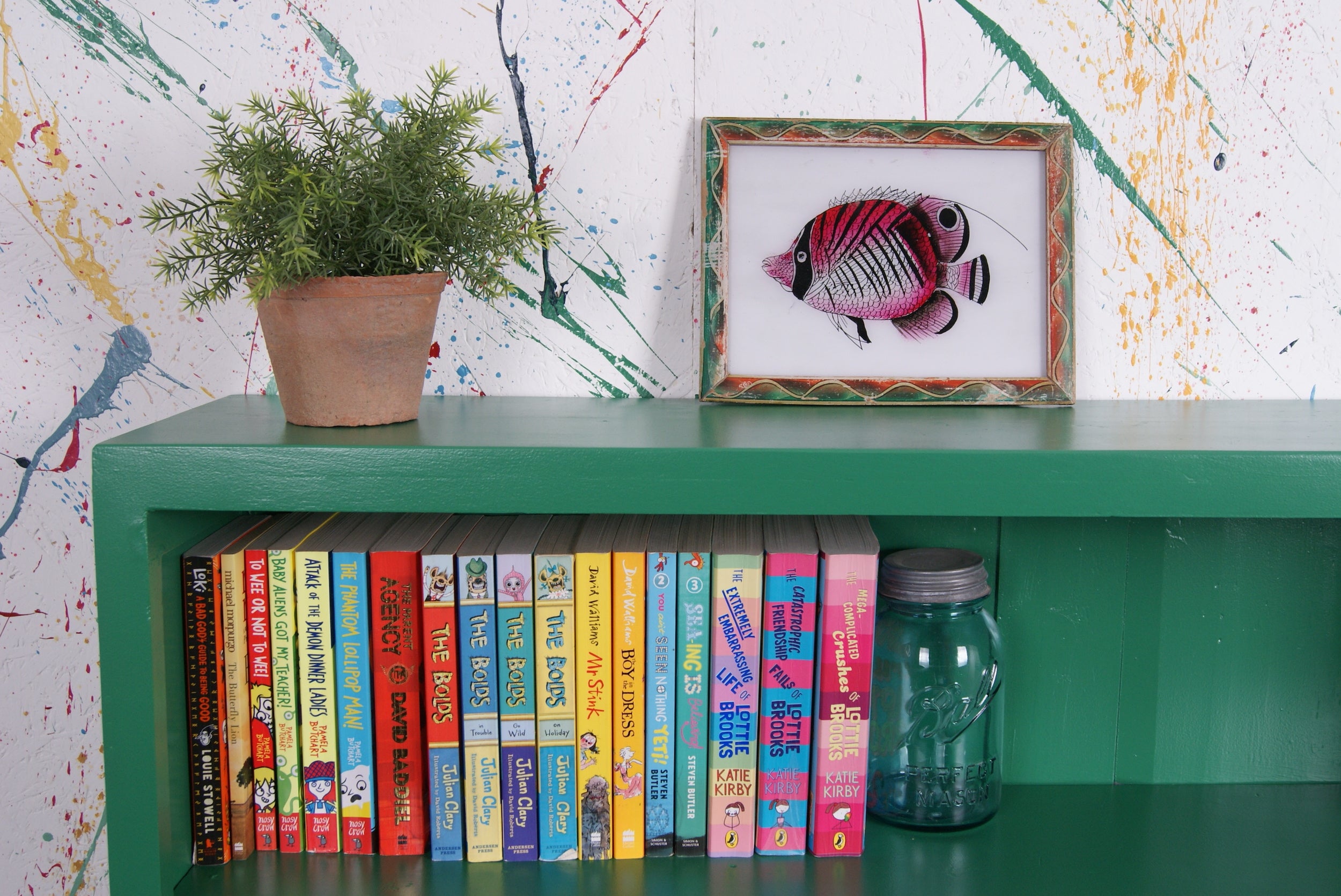 kids-wooden-green-bookcase-8