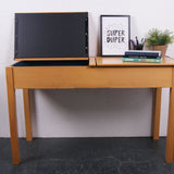 Children's Wooden Double Desk with Chalkboard Lift up Lids