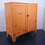 Children's Orange Wooden Cupboard with Shelves