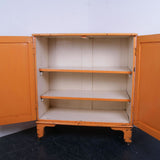 Children's Orange Wooden Cupboard with Shelves