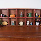Children's Wooden Pigeon Hole Storage with Red Trim