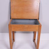 Children's Vintage Single School Desk with Lift up Lid